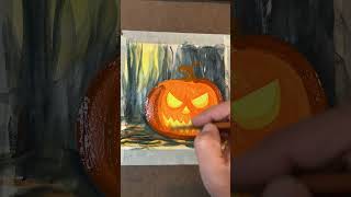 Spooky Pumpkin in Gouache