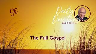 September 3 | Daily Devotion | The Full Gospel | Zac Poonen