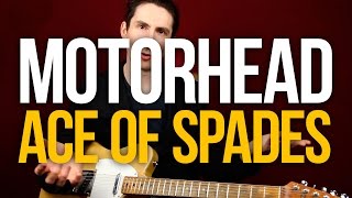 Урок как играть Motorhead Ace Of Spades с табами - Уроки игры на гитаре Первый Лад