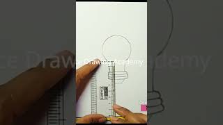 light bulb drawing simple and easy #shorts | science drawing academy