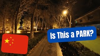 Nighttime stroll through a peaceful park in Beijing, China | 4K POV ASMR Walk