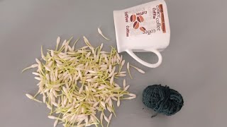 Very easy method to tie flowers/how to string virajaji flower/beginners method to make garland/dindu