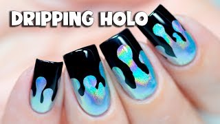 DRIPPING HOLO HALLOWEEN NAILS