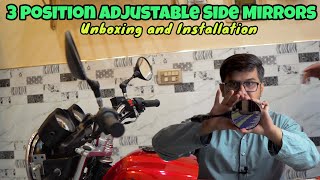 Best Round Shape Side Mirrors | 3 Position Adjustable Side Mirrors | Comfort Rides