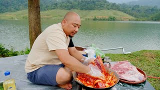 Baked Beef Ribs In Cowhide! An Ancient Dish Of Oriental Cuisine - outdoor cooking