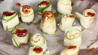 stuffed zucchini rolls। party starter snack recipe। zucchini rolls cooking with riddhima।