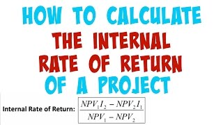 016: How to Calculate the Internal Rate of Return (IRR)