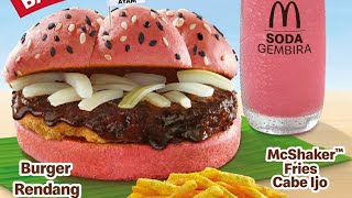 mukbang review burger rendang dari McDonald's #inirasakita