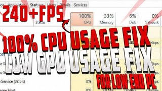 How To Fix 100% CPU USAGE⧸Low GPU USAGE And Increase FPS While GAMING   Optimize CPU in 2024!