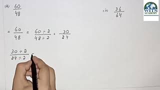 Class Four Math Unit 3 Ex 2 Lowest Form Video 1 week 11