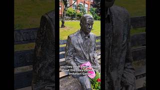 Alan Turing memorial in Manchester - the WW2 codebreaker,  persecuted for being gay 🌈 #fyp #history