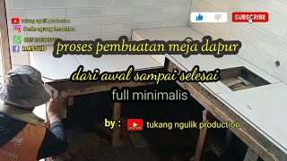 proses pembuatan meja dapur