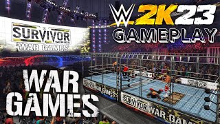 WWE 2K23 Gameplay: The Bloodline vs. Cody Rhodes, Kevin Owens and Sami Zayn | 3 on 3 WarGames