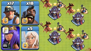 HYBRID Attack Strategy With QUEEN Charge!! Th15 Queen Charge Attack Strategy in Clash of clans