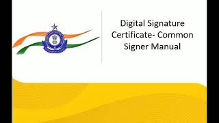 Icegate Document Signing and Icegate Document Uploading, Icegate DSC settings