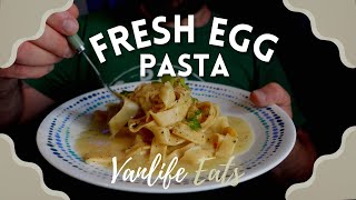 Fresh Vanlife Pasta Handmade in the Van | Vanlife Eats | Campervan Recipes