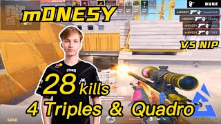 m0NESY VERTIGO POV - VS NIP - 28kills! - 4 Triple - BLAST Premier Spring Groups 2024