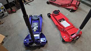 New 3 Ton Harbor Freight and Snap On Floor Jack Side by Side Comparison