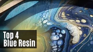 Top 4 Most Beautiful Blue Resin Dirty Pour Art Pieces