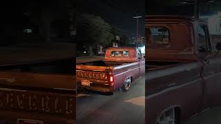 Mid 60's Chevy Truck with Matching Trailer On The Road. #classicchevytrucks #chevy #classictrucks