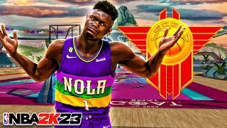 LEGEND ZION WILLIAMSON BUILD + 100 DRIVING DUNK and HOF POSTERIZER BADGE (NBA 2K23)