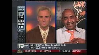 2007 NFL Draft on ESPN part 6 of 6 Round 3 Calvin Johnson Adrian Peterson Marshawn Lynch