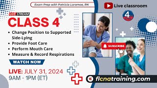 CNA Class 4 Livestream: Essential: Positioning, Foot & Mouth Care & Respirations! Live Class 🦶