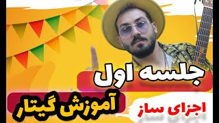 جلسه اول آموزش گیتار رایگان مسترگیتار شناخت اجزای ساز