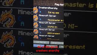 Every crashers anarchy ip #minecraftjava #mcserver #minecraft #minecraftserver #anarchyonline #2b2t