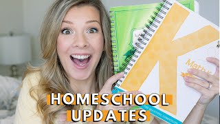 HOMESCHOOL UPDATE!  | New Curriculum | School at Home | TK & Kindergarten Homeschool Curriculum|