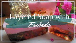 Layered Soap with Embeds | How to make your own  | Aimsy's Antics