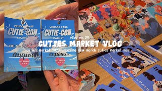 my first local market 🍮✨ cuties market 2023, unboxing new merch, cuties market haul