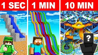 ULTIMATE Water Park: 1 SECOND vs 10 MINUTES