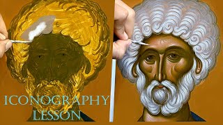 Painting an Icon Lesson  - Key moments - Αγιογραφία