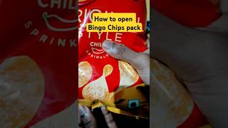 😋 How to open bingo pack #shorts #vlogs #food #blog