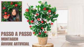 Montagem De Árvore Artificial #frutasartificiais #decoração #diy #plantasartificiais