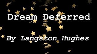 Dream Deferred by Langston Hughes (read by Gilberto Graywolf)