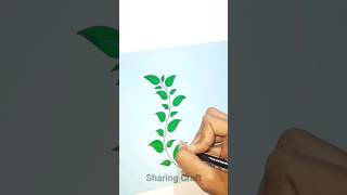 Things To Do When You Are Bored | Creative Drawing With Sketch Pens | Easy Leaf Drawing #shorts