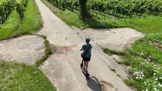 DJI Mini 4 Pro active track 360 following E-Scooter