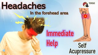 Eliminate headaches in the forehead area