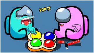 😂 POP IT VS MINI || Among us Funny Animation #12