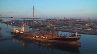 Pasha's New LNG Containership Makes Maiden Call at Port of Long Beach