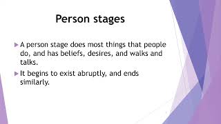 David Lewis on Person Stages - Temporal Parts of Persons & Persistence through Change