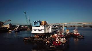 Kochi Barge Arrival - Aerial Shots Aug 2018