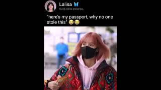 lisa showing her passport 😂 #blackpink