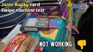 junio card payment test. junio card swipe. junio card kaise use kare. junio card not working !