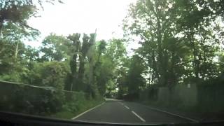 Driving round Bicycle Riders in the UK Countryside