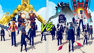 TITAN CLOCKMAN TEAM vs  TITAN CAMERAMAN & SPEAKERMAN TEAM - Totally Accurate Battle Simulator TABS