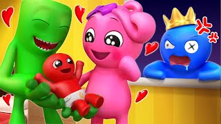 Rainbow Friends 2|  Rainbow Friends DAILY LIFE CUTE BABY? BLUE So Jealous😡Rainbow Friends 3D