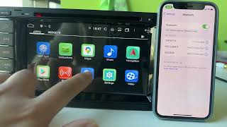 How to pair iPhone and use wireless carplay with aftermarket radio(720p)